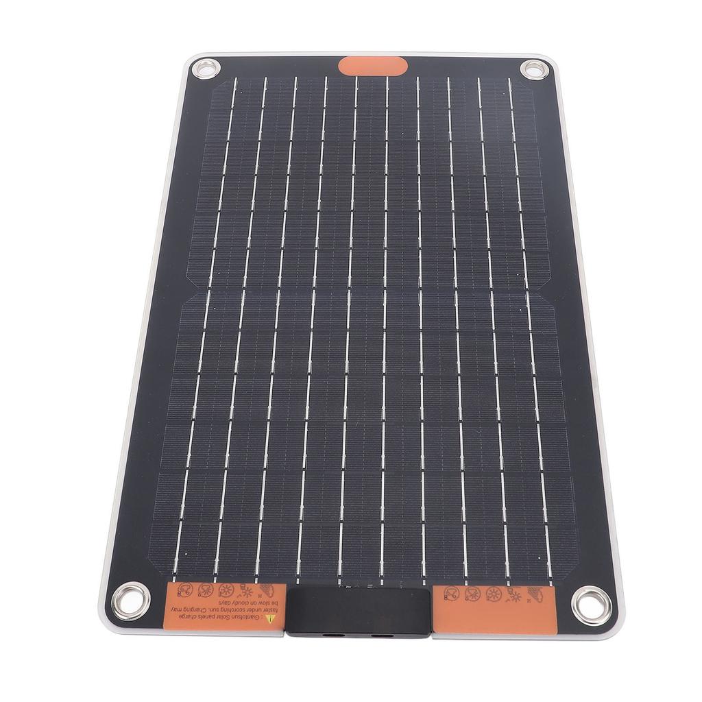 Solar Panel 15W 5V 2A Dual Type C Output Monocrystalline Silicon Portable Solar Panel Charger for Phone Camera Tablet