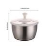 Centrifuga per Insalata Multifunzionale da 5L Acciaio Inossidabile Mixer per Insalata Disidratatore Con Coperchio a Cestello Filtrante Per Lattuga Verdure
