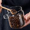 Shangqi Heat-Resistant Borosilicate Glass Storage Jars with Spoons, 600ml (Set of 2)
