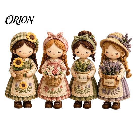 Sewing Starter Kit Patchwork Girl DIY Kit, 3D Doll Craft Set with Pre-Cut No-sew Fabric Thread Needles, Cute for Home Decor Handmade Gift