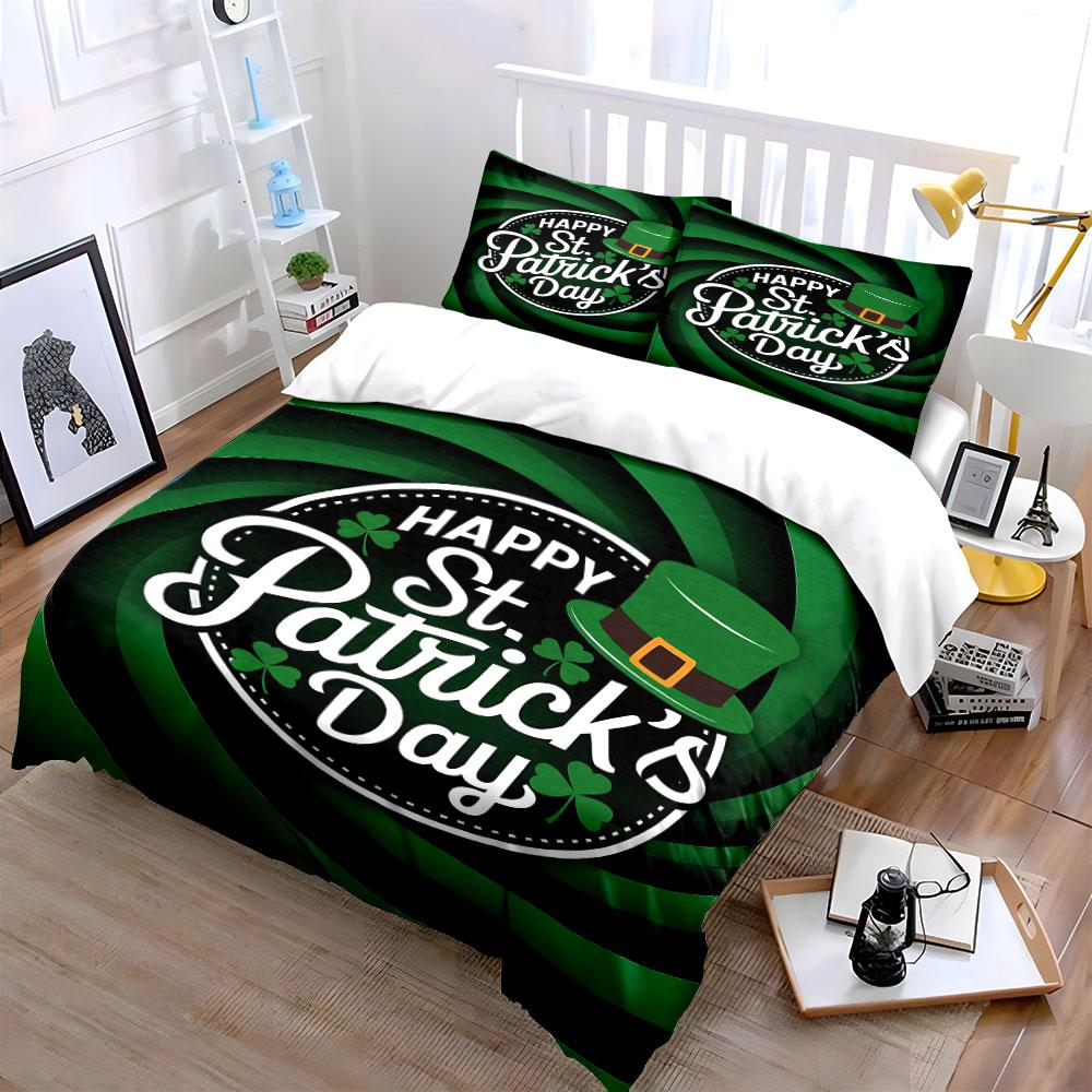 St. Patrick's Day Bedding Set Bedding Duvet Cover Set Duvet Cover Pillowcases (1 * Duvet Cover 2 * Pillowcases, Without Duvet Insert)