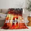 B-battlefield 6 Weiche Flanelldecke Sommerdecke Leichte Gemütliche Nickerchen-Decke für Sofa Bett Reise