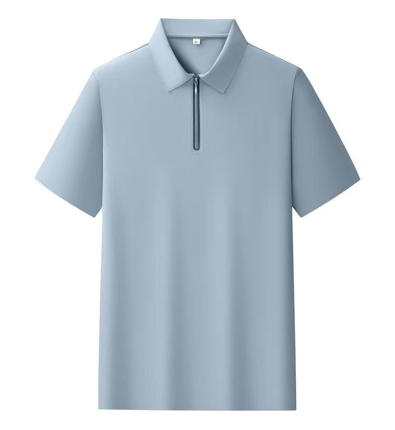 Durable Breathable Seamless POLO Logo Business Workwear Lapel T-shirt for Summer