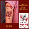 Wasserdichte Halloween-Grusel-Narben-Tattoo-Aufkleber mit Kreuzmuster für Gesicht und Arme