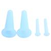 4 Stück Silikon Massagebecher Feuchtigkeitsabsorptionsglas Gesichts Schröpfbecher Körper Gesundheitspflege Blau 2 Groß 2