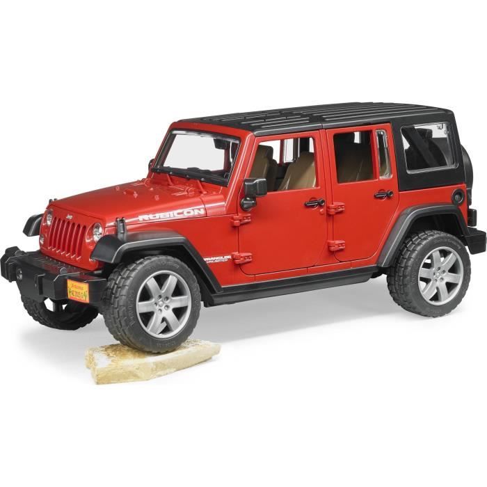 Véhicule Miniature - BRUDER - Jeep Wrangler Unlimited Rubicon - 33 Cm - Jaune