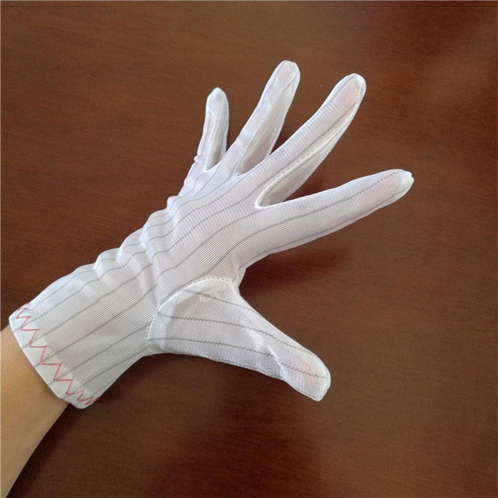 Sulfur Free Working Gloves Nylon Safety Work Gloves Durable Anti-static Gloves  Electronics Factory
