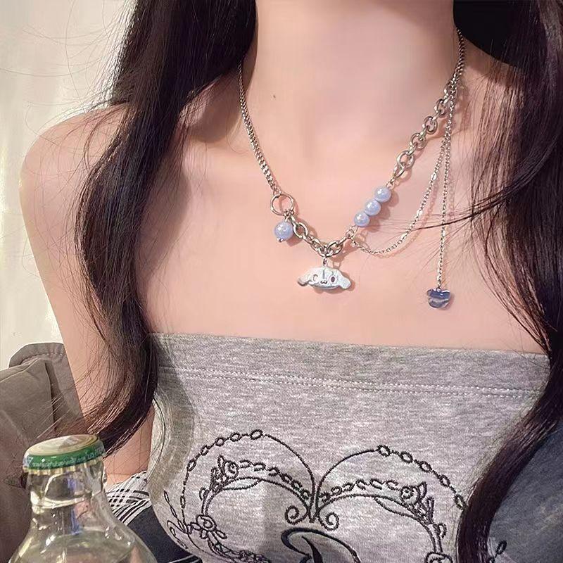 Sense Shell Love Necklace Female Niche Design Light Luxury Versatile Girlfriend Bow Collarbone Chain Niche Neck Chain Exquisite