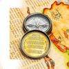 Stanley London 5.08 Cm  Brass Compass with Premium Leather Box - Classic Pocket Navigation Tool"