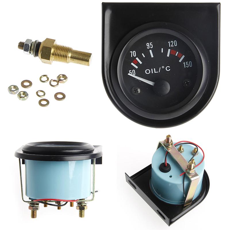 Indicator universal de 2" 52 mm LED pentru mașină Indicator de temperatură a uleiului 50-150℃ Nou