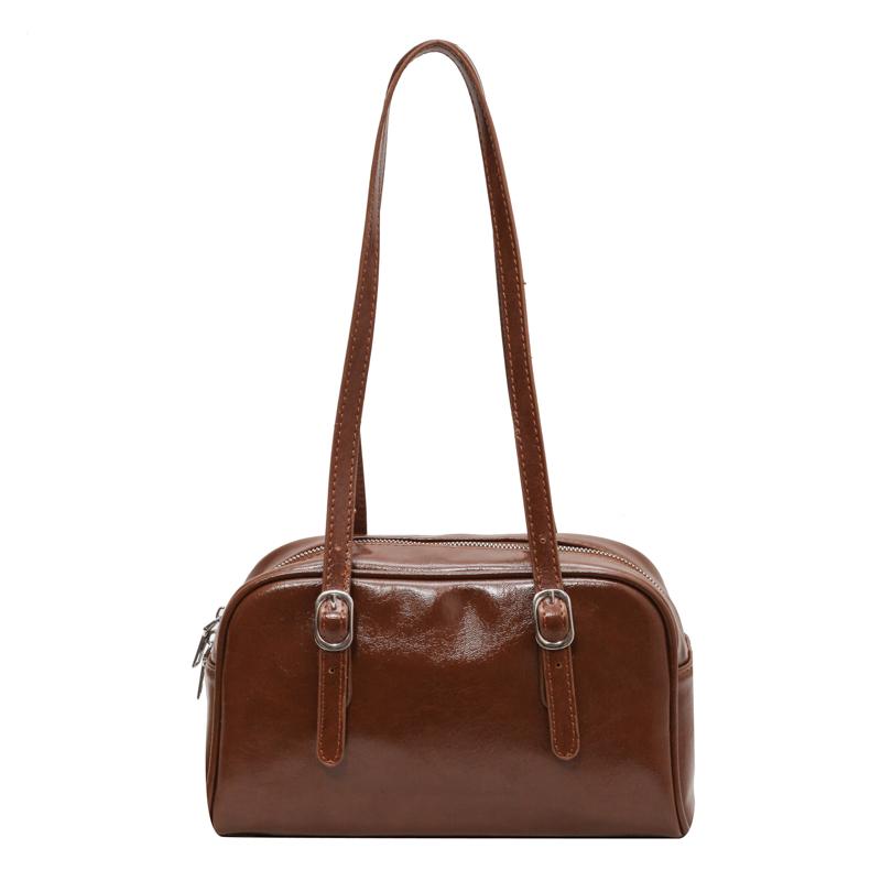 Woman's  Shoulder Crossbody Bag Monochrome Fashion Handbag with Adjustable Straps Armpit Bag for Work Shopping Travel
