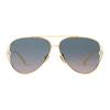 Louis Vuitton Gafas de sol piloto de metal y perla unisex Gafas de sol Doradas Z2995U