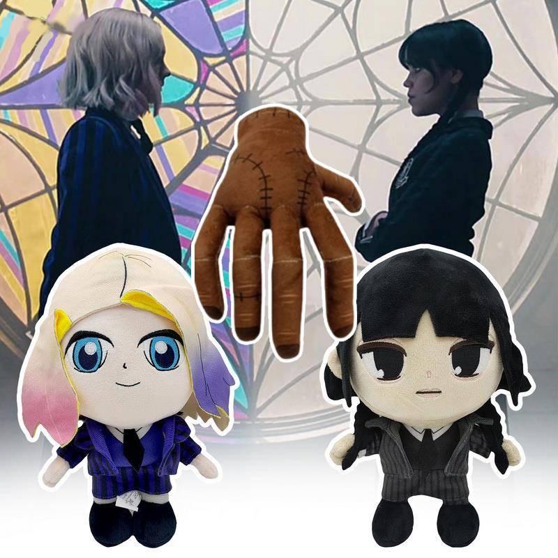 Wednesday Addams Plush Toys Dark-haired Girl 23cm 117g