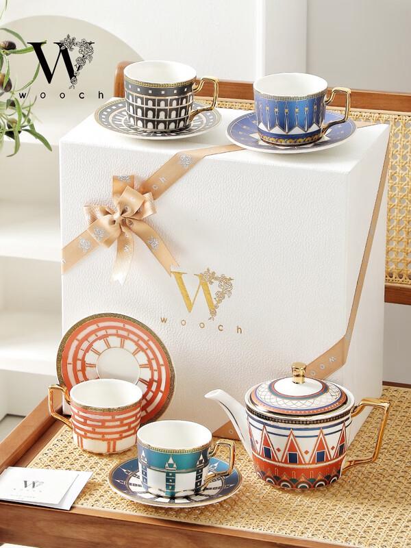 WOOCH European Style Ceramic Teacup and Saucer Set