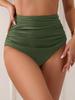 Women's High Waist Tummy Control Ruched Bikini Briefs