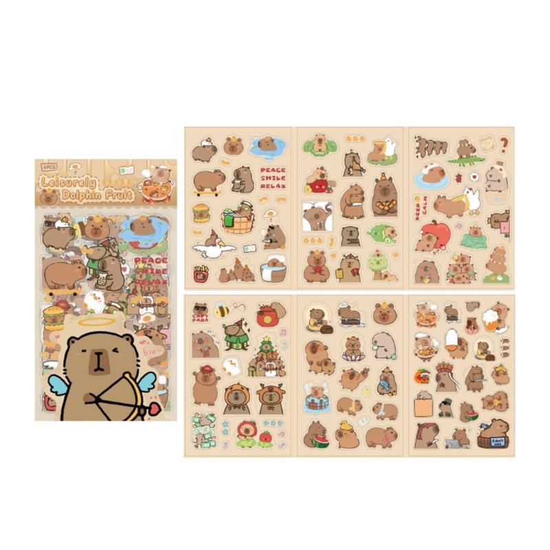 Fun Animal Sticker PET Sticker for Notebook Journal Water Bottle Laptop Skateboard Scrapbook Kid Motivational Sticker