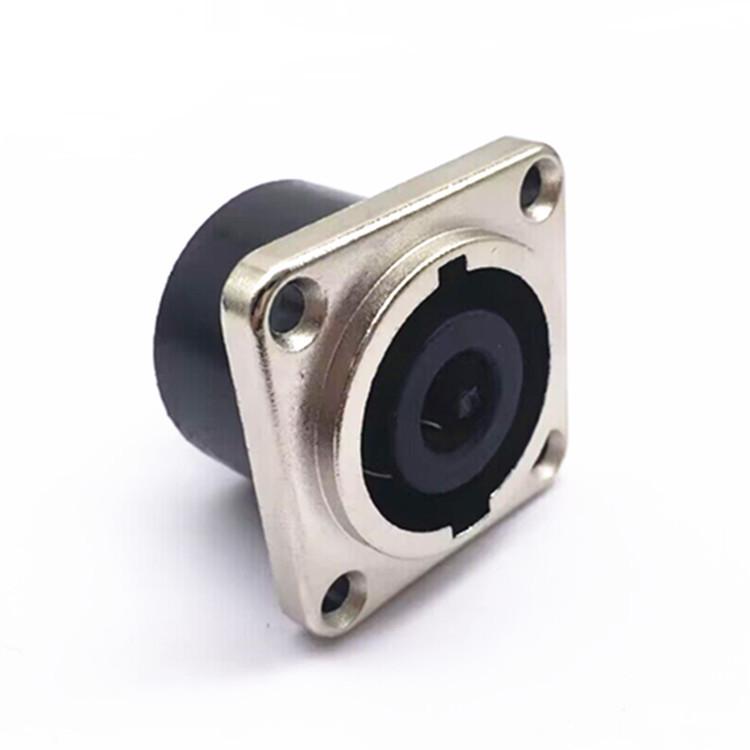 Metal 8-Core Square Seat with Panel Card Faucet Ohm 8-Core Audio Power Amp Connector Female