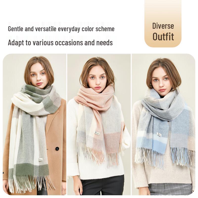 JIUMU Women's Pure Wool Scarf & Shawl