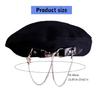 Beret with Metal Chain Painter Hat Cabbie Hat Grandpa Hat for Autumn Winter