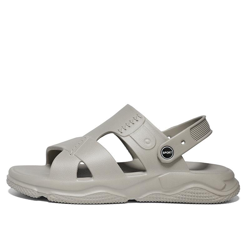 

Сандалии для мужчин для летней одежды на открытом воздухе, модные повседневные спортивные сандалии, нескользящая толстая подошва, пляжная обувь для мужчин 45 серый