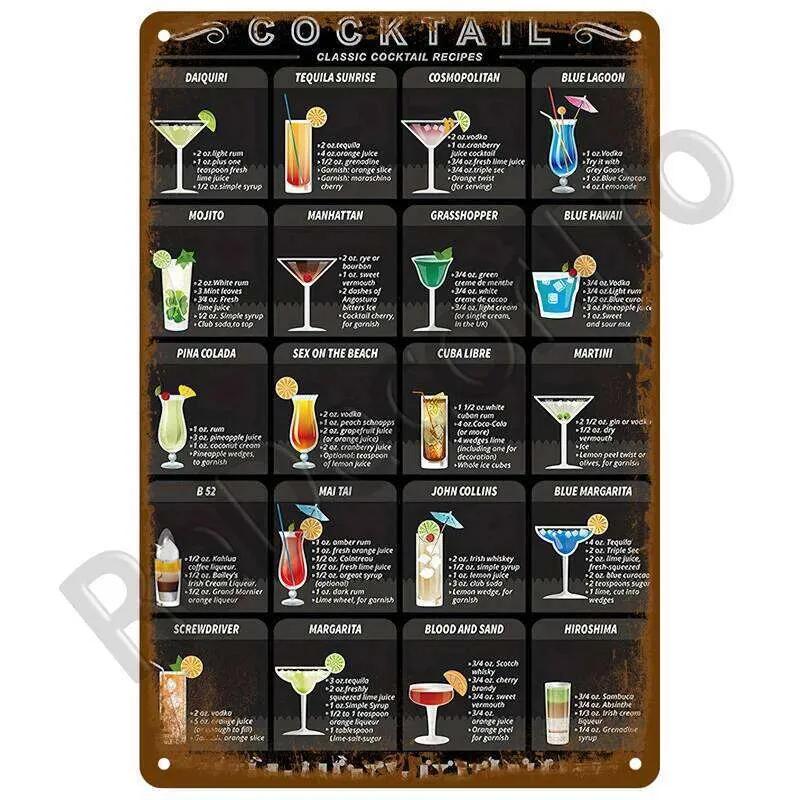 Beer Vintage Metal Whiskey Tin Sign Posters Plate Home Wall Decor For Pub Bars Cafe Clubs Retro Plaque Painting Man Cave 26T0104 26T0104