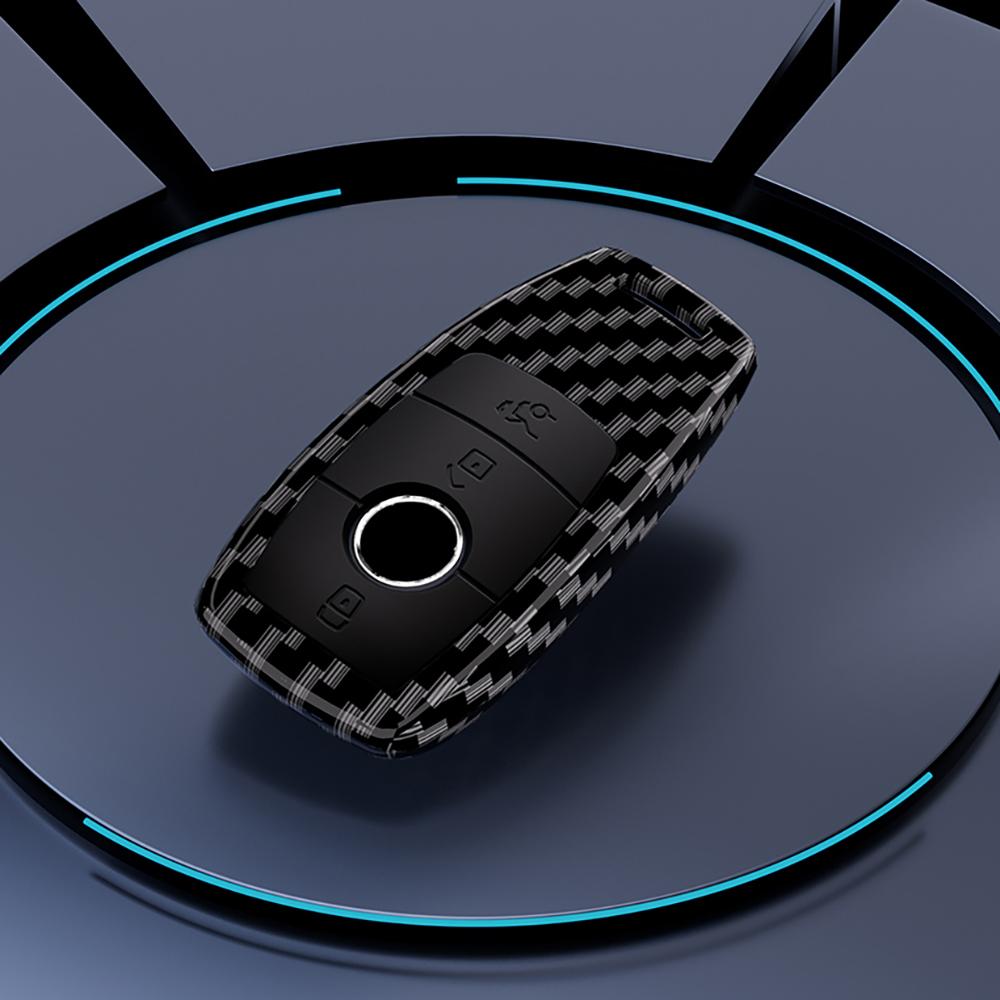 New Carbon Car Key Case Cover for Mercedes Benz E C S GLC Class E200 E400 E63 W213 S550 S560 C260 A200 Key Shell Protector