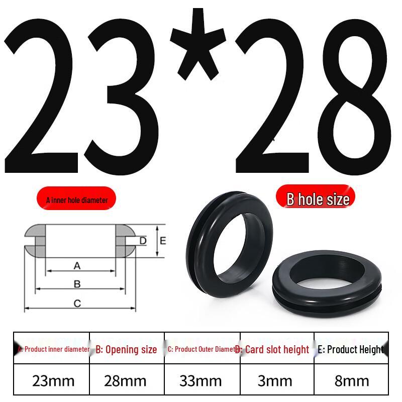 Flame Retardant Silicone Rubber Cable Grommet O-Ring Smooth