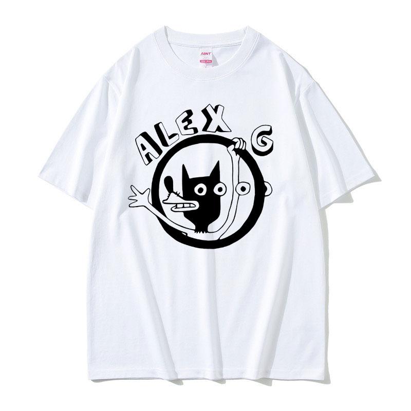 2025 Summer Singer Alex G Graphic Tshirt Men Women Fashion Cartoon Summer T-shirts Men's Casual 100% Pure Cotton Printed T-shirt