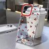 För iPhone 16 15 14 13 12 11 Pro Max Skal Sött Tecknat Körsbärsmönster Mjukt Genomskinligt Skydd För iPhone XS Max XR 7 8 16 15 Plus Funda