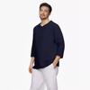 Men's V-Neck Long-Sleeve Cotton Linen Shirt - Anti-Theft Policy Applied