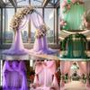 Outdoor Wedding Decor Fabric Bridal Arch Backdrop With Polyester Tulle For Party Event