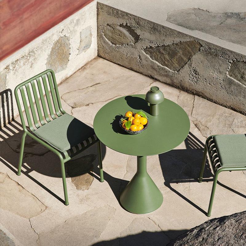 Nordic Wrought Iron Outdoor Table and Chair Set for Balcony, Garden, and Café