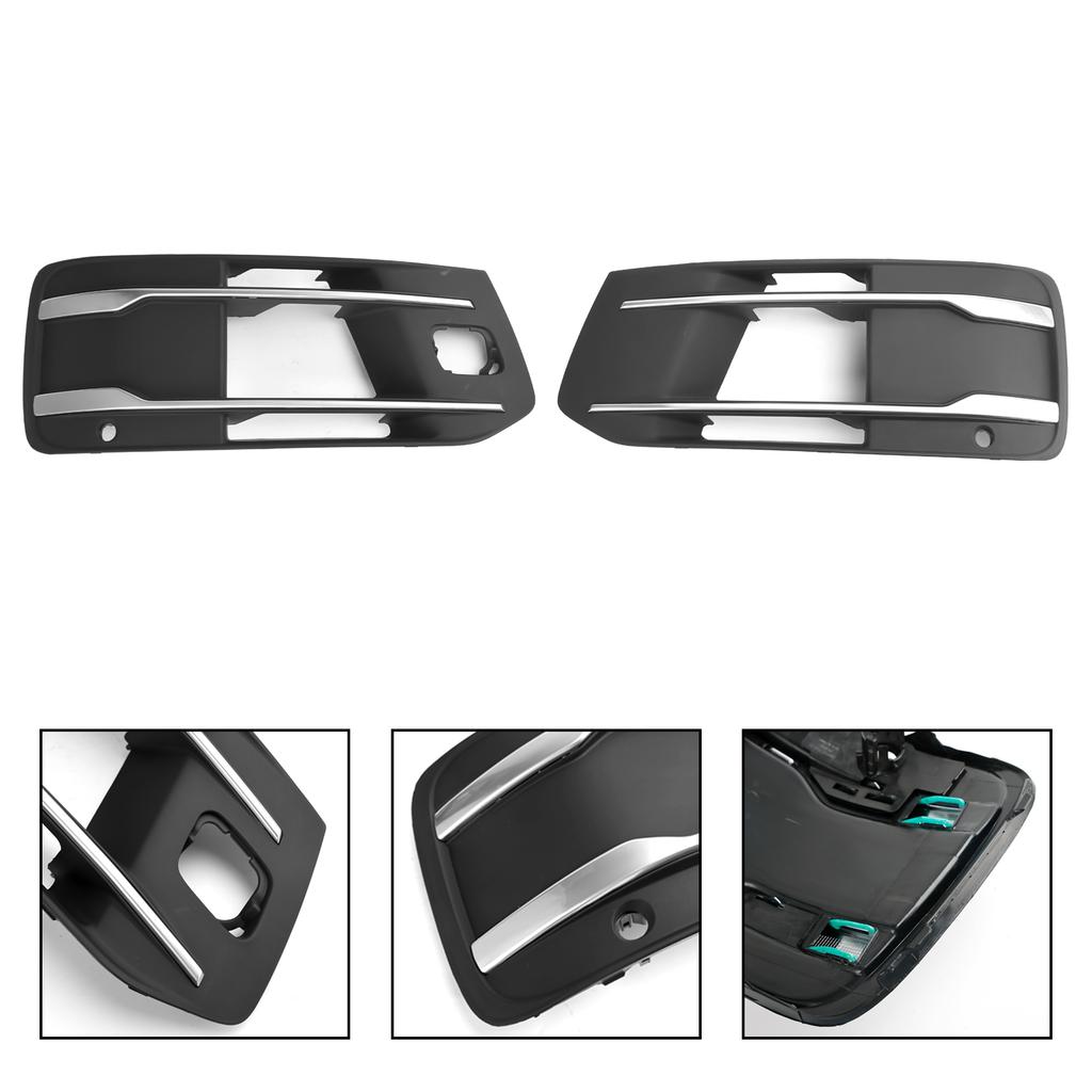 Främre stötfångarkåpa Dimljusgaller Raminsatsgaller 4M0807681TEFA 4M0807682R4W3 Passar Q7 2016-2019