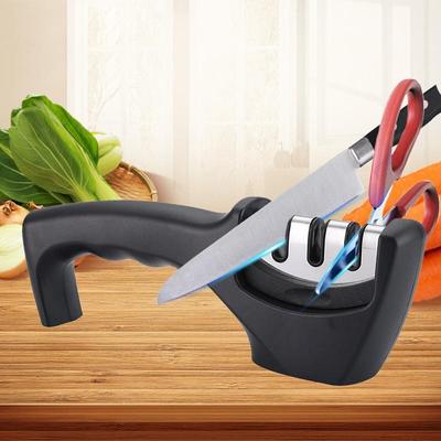 Affilacoltelli manuale per affilare i coltelli da cucina a 3 livelli con base antiscivolo