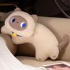 Japanese Three-Color Cat Plush Hugging Pillow for Girls' Bed - Cute Curved Sleep Doll