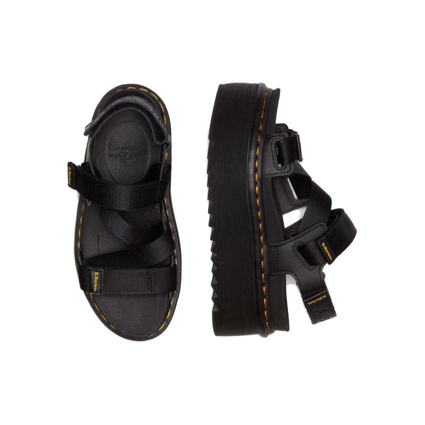 Dr. Martens Nylon Comfortable Versatile Beach Sandals Unisex Sandals Black 31805001