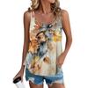 Women's Fashion Casual Printed Vest U-neck Sleeveless Suspenders Top