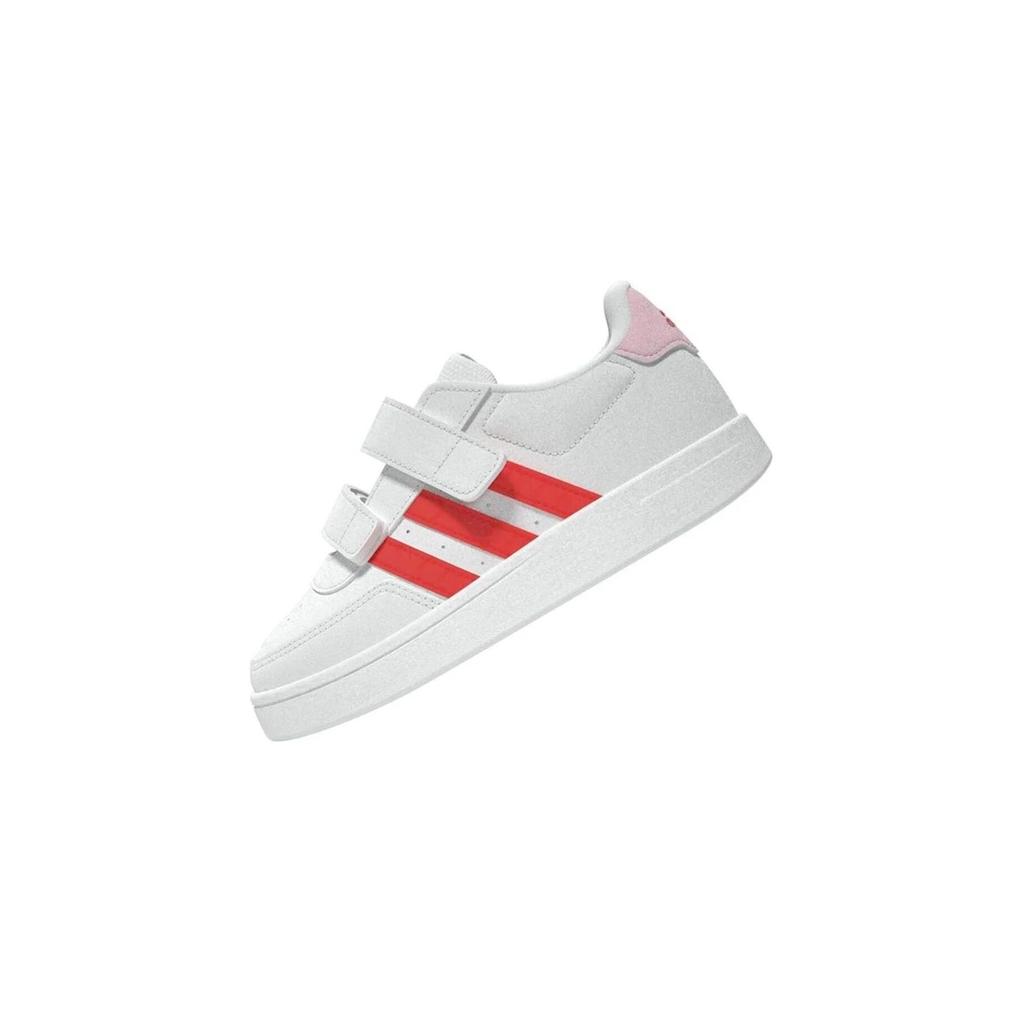 Adidas Focus Breathe In Breaknet 2.0 Casual Comfortable Durable Low-Top Walking Shoes Baby Shoes White Red HP8974