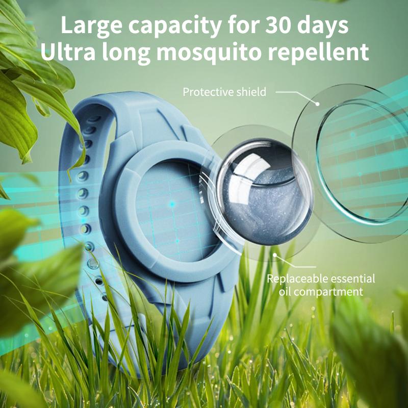 Powerful Mosquito Repellent Bracelet 20M Protection Zone Anti-Bug Wristband Portable Car Clip-On For Adults Kids Outdoor