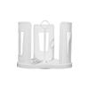 New With Tray Paper Cup Storage Rack 360° Rotating 3 Compartment Plastic Cup Rack Detachable Tea Cup Storage Home