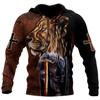 3D Print Lion Jesus Graphic Men's Hoodie Spring/Autumn Fashion Versatile Sweatshirt Male Oversized Harajuku Long Sleeve Pullover