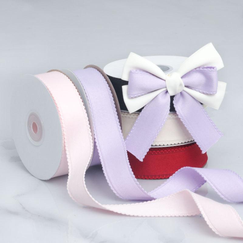 Handmade Romantic and Cozy Solid Color Lace Polyester/cotton Ribbon Handmade DIY Bow Hair Accessories Baking Birthday Cake Handbag Decorative Ribbon