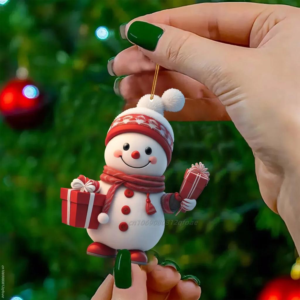 Christmas Santa Claus Snowmen Pendant Christmas Tree Hanging Oranment New Year 2025 Gift Xmas Tree Decoration for Home Decor