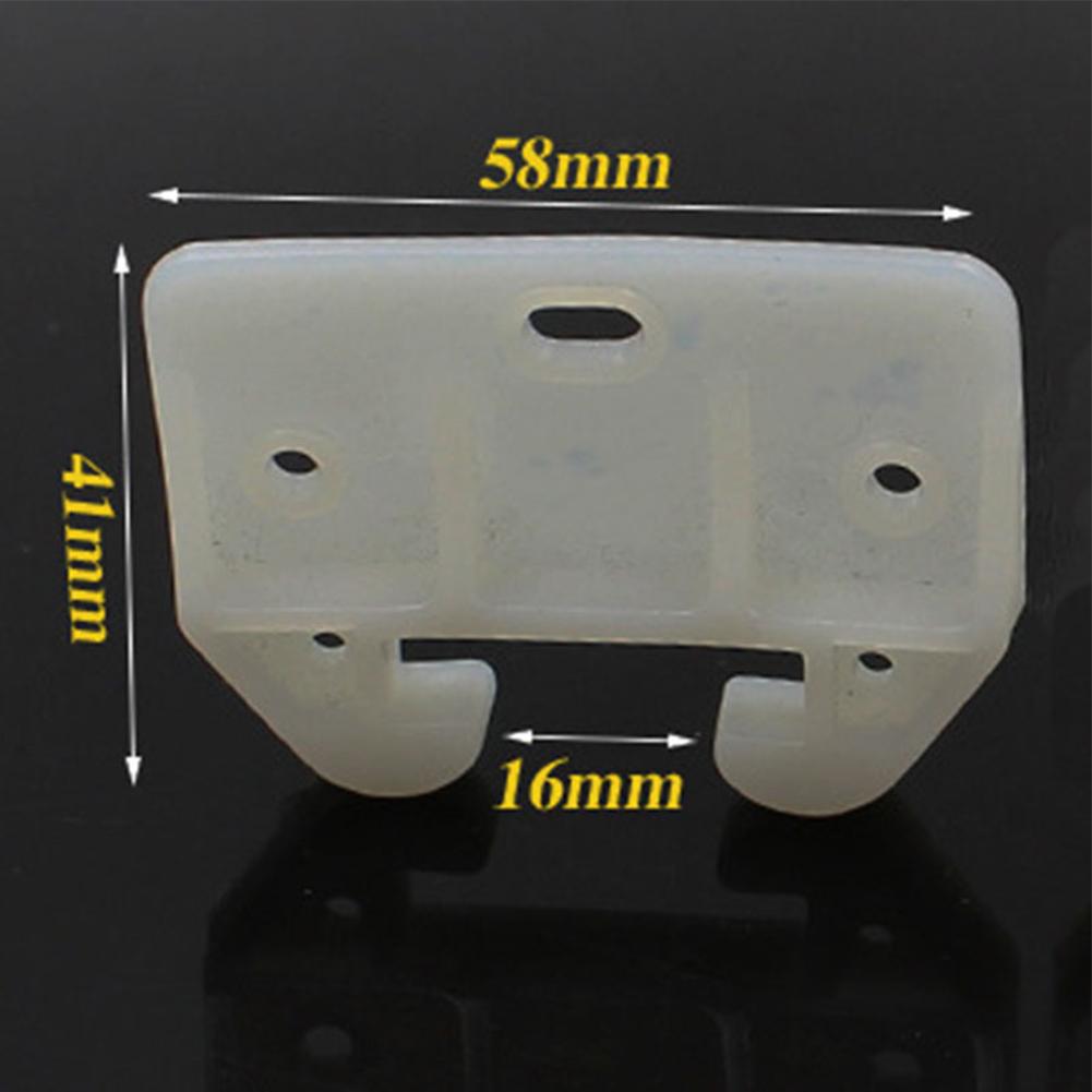 10 PCS Plastic Drawer Guide Plastic Drawer Replacement Parts Bottom Mount White Dresser 2.28 X 1.61 X 0.28 Inches