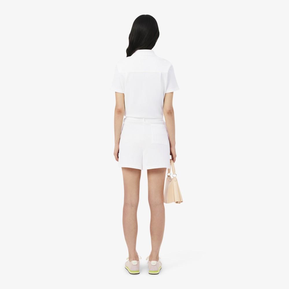 [Lacoste] Women's Mini Pique Short Sleeve Jumpsuit EF1823-56G001