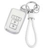 Noah 80 Series Key Voxy 80 Series Key Cute Car Smart Key Key Key Scratch Resistant [HOYZE] Case, Cover, Case, Holder, Shell, (Silver White)