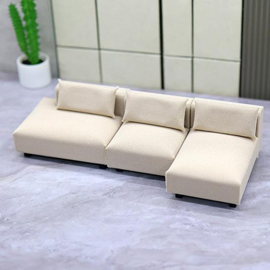 Divano in Miniatura Scala 1/20 1/25 Realistico Piccolo Modello di Divano Arredamento per Casa delle Bambole per Collezionisti Decorazione Miniatura Soggiorno