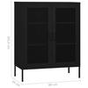 Storage Cabinet Black 80 x 35 x 101.5 cm Steel