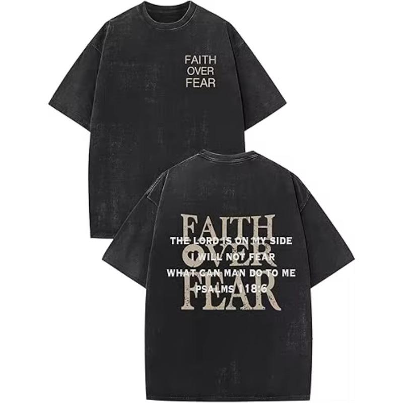 Christian Shirts GOD Is Good Graphic Tees Cross Bible Dove Jesus Religious Tshirt Retro Washed Tops Unisex Casual Tops