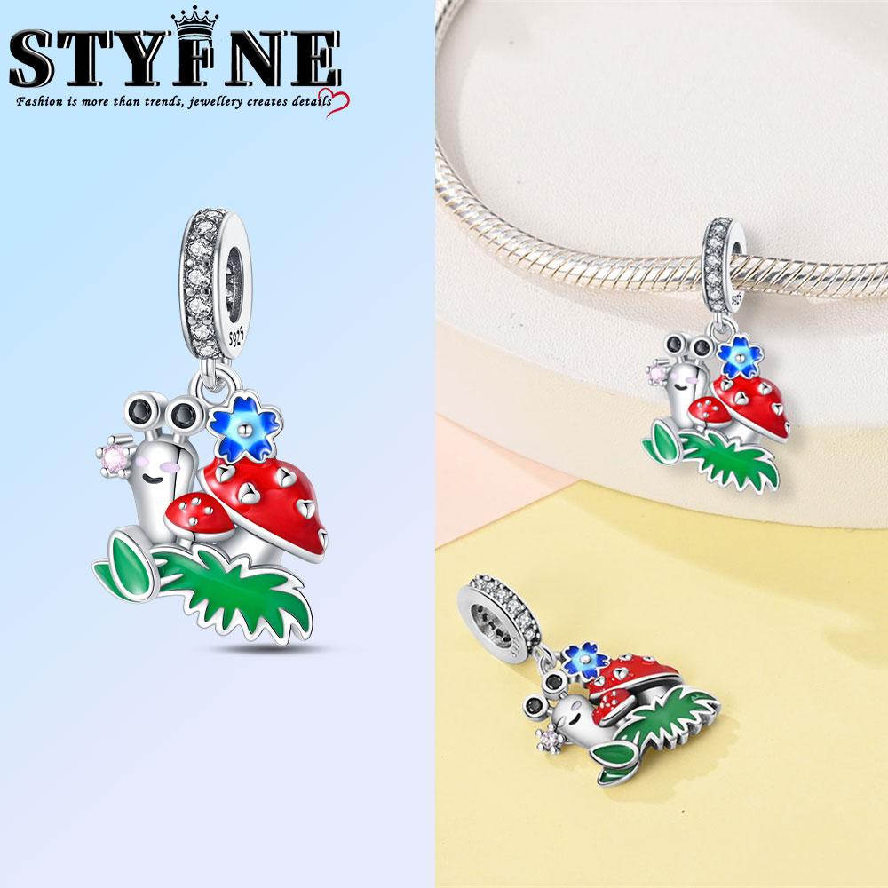 Copper Animal Charming Green Frog Snail Bee Bee Beads Suitable Original Bracelet Diy Gift Jewelry